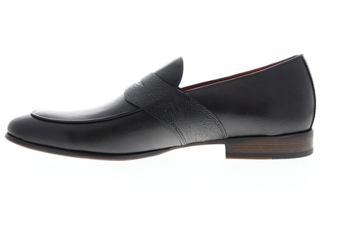 Zanzara Muse Penny Slot ZZ1280S Mens Gray Leather Low Top Slip On Loafers Shoes