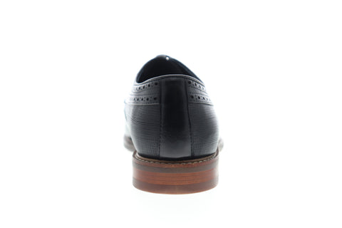 Zanzara Andy ZZC1203 Mens Black Leather Low Top Lace Up Wingtip Oxfords Shoes