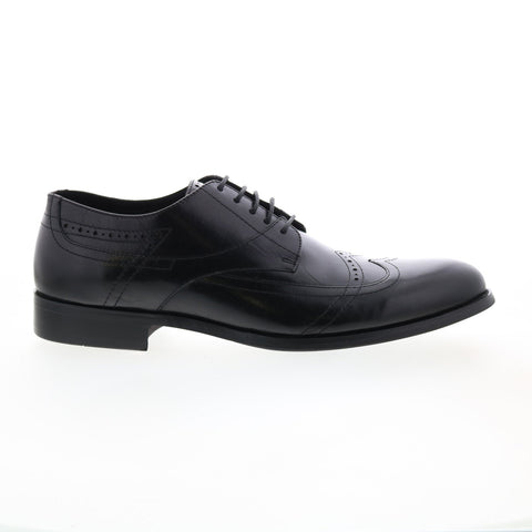 Zanzara Nash ZZD1032 Mens Black Oxfords & Lace Ups Wingtip & Brogue Shoes