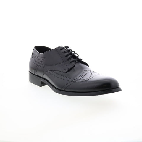 Zanzara Nash ZZD1032 Mens Black Oxfords & Lace Ups Wingtip & Brogue Shoes