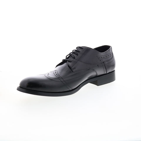 Zanzara Nash ZZD1032 Mens Black Oxfords & Lace Ups Wingtip & Brogue Shoes
