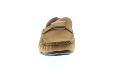 Zanzara Seurat ZZS1005 Mens Brown Leather Low Top Slip On Casual Loafers Shoes