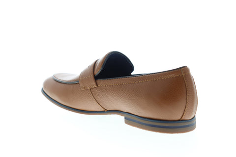 Zanzara Jojo ZZS1196 Mens Brown Leather Low Top Slip On Penny Loafers Shoes